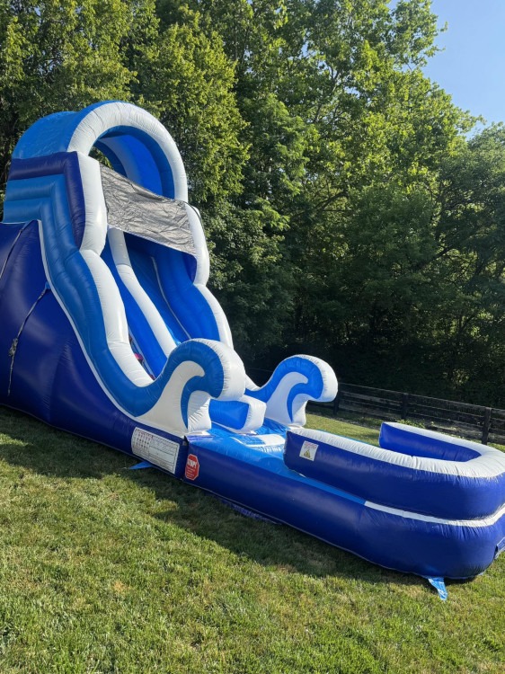 18 ft blue wave slide
